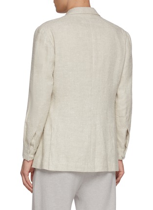 Back View - Click To Enlarge - MAGNUS & NOVUS - Texture Weave Cotton Linen Blazer