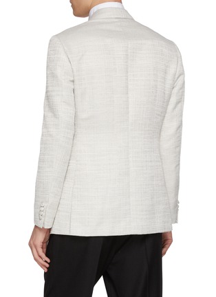 Back View - Click To Enlarge - MAGNUS & NOVUS - Jacquard Sheen Linen Blend Blazer