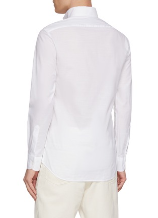 Back View - Click To Enlarge - MAGNUS & NOVUS - Linen Effect Alumo Cotton Shirt