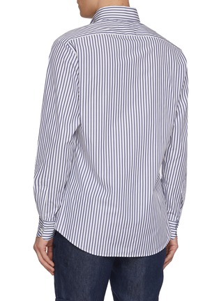 Back View - Click To Enlarge - MAGNUS & NOVUS - Wide Stripe Loro Piana Cotton Shirt