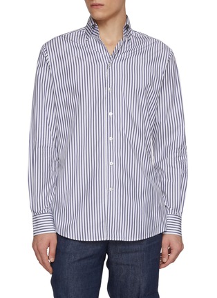 Main View - Click To Enlarge - MAGNUS & NOVUS - Wide Stripe Loro Piana Cotton Shirt