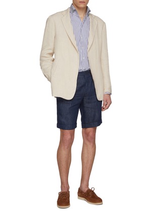 Figure View - Click To Enlarge - MAGNUS & NOVUS - Wide Stripe Loro Piana Cotton Shirt