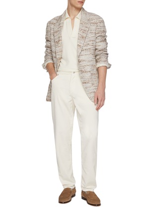 Figure View - Click To Enlarge - MAGNUS & NOVUS - Mélange Textured Wool Linen Blend Jacket