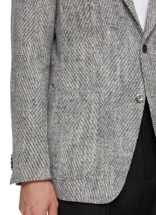  - MAGNUS & NOVUS - Mélange Textured Wool Linen Blend Blazer