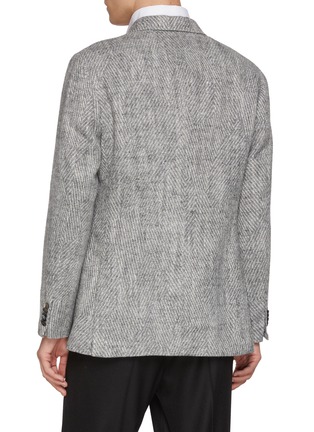Back View - Click To Enlarge - MAGNUS & NOVUS - Mélange Textured Wool Linen Blend Blazer