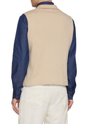 Back View - Click To Enlarge - MAGNUS & NOVUS - Stand Collar V-Neck Vest