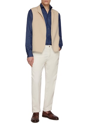 Figure View - Click To Enlarge - MAGNUS & NOVUS - Stand Collar V-Neck Vest