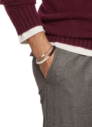 Figure View - Click To Enlarge - TATEOSSIAN - Trio Pearl Beaded Bracelet