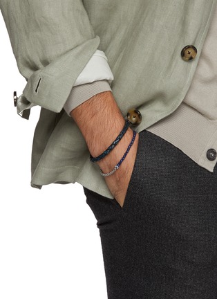 Figure View - Click To Enlarge - TATEOSSIAN - Carbon Pop Leather Bracelet