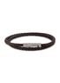 THOMPSON Lucky Clover Double Wrap Leather Bracelet