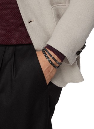 Figure View - Click To Enlarge - THOMPSON OF LONDON - Mini Pyramid Macramé Bracelet