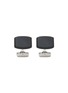 THOMPSON Woven Tonneau Onyx White Bronze Cufflinks