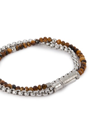 Detail View - Click To Enlarge - THOMPSON - Lucky Clover Double Wrap Beaded Bracelet