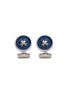 THOMPSON Tambor Button Enamel Palladium Cufflinks
