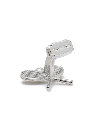 Detail View - Click To Enlarge - THOMPSON - Compete Tennis White Bronze Cufflinks