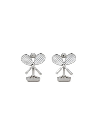 Main View - Click To Enlarge - THOMPSON - Compete Tennis White Bronze Cufflinks