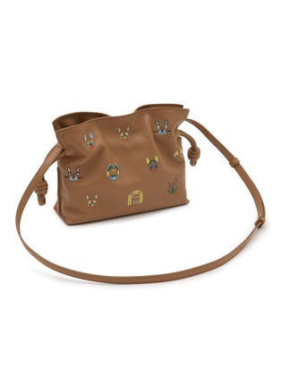 Detail View - Click To Enlarge - LOEWE - Cats Mini Flamenco Leather Clutch
