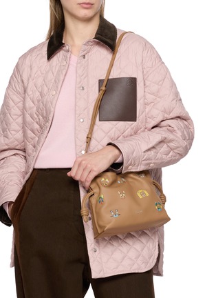 Front View - Click To Enlarge - LOEWE - Cats Mini Flamenco Leather Clutch