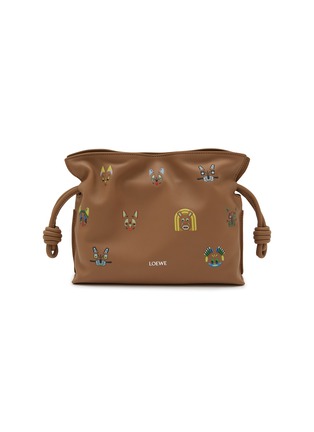 Main View - Click To Enlarge - LOEWE - Cats Mini Flamenco Leather Clutch