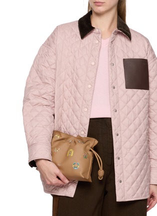 Figure View - Click To Enlarge - LOEWE - Cats Mini Flamenco Leather Clutch