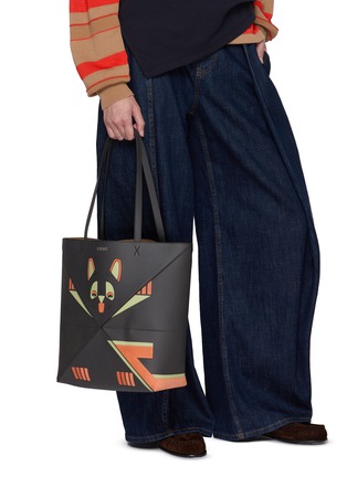 Figure View - Click To Enlarge - LOEWE - X Louis Wain Medium Puzzle Fold Leather Tote Bag