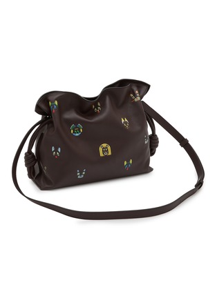 Detail View - Click To Enlarge - LOEWE - Cats Medium Flamenco Leather Clutch