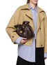 Figure View - Click To Enlarge - LOEWE - Cats Medium Flamenco Leather Clutch