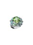 Main View - Click To Enlarge - MING SONG HAUTE JOAILLERIE - Abyssal Whispers Platinum Tourmaline Opal Diamond Ring — HK 13