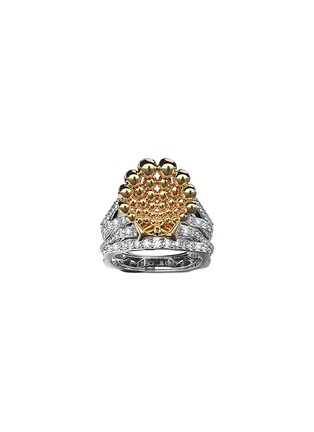 Main View - Click To Enlarge - MING SONG HAUTE JOAILLERIE - Abyssal Whispers 18K Gold Diamond Platinum Ring — HK 13