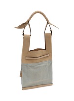 BEAUTIFUL PEOPLE | Large Bandage Handle Denim Suede Market Bag