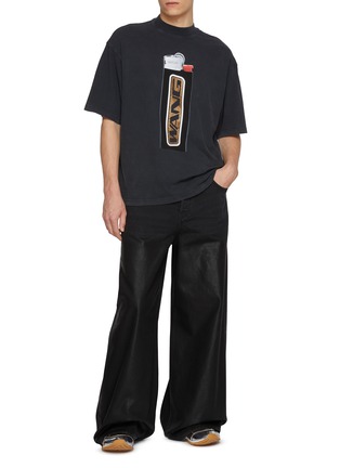 Figure View - Click To Enlarge - ALEXANDERWANG - Printed Lighter Graphic Cotton T-shirt