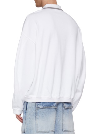Back View - Click To Enlarge - ALEXANDERWANG - Oversized Cotton Jersey Polo Shirt