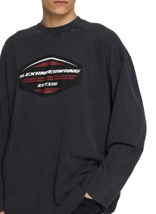  - ALEXANDERWANG - Oversized Sport Shield Graphic Print Cotton Sweatshirt