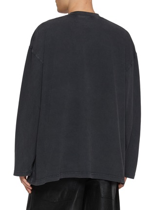Back View - Click To Enlarge - ALEXANDERWANG - Oversized Sport Shield Graphic Print Cotton Sweatshirt
