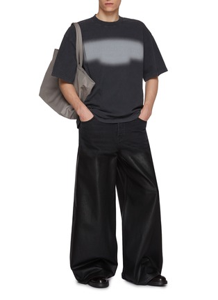 Figure View - Click To Enlarge - ALEXANDERWANG - Embossed Logo Crewneck Cotton T-Shirt