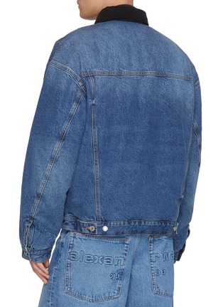 Back View - Click To Enlarge - ALEXANDERWANG - Reversible Plaid Lined Cotton Denim Jacket