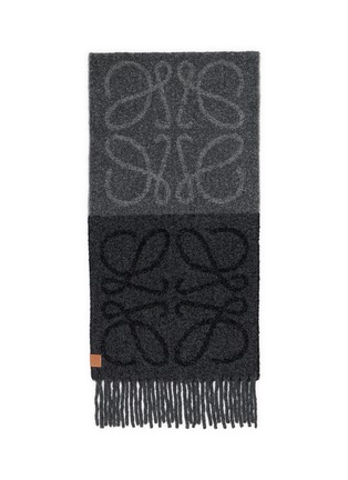 Detail View - Click To Enlarge - LOEWE - Anagram Alpaca Wool Blend Scarf