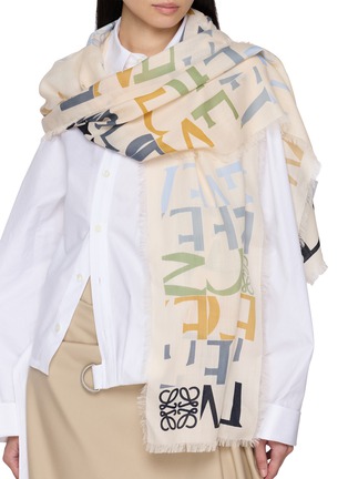 Figure View - Click To Enlarge - LOEWE - Wool Silk Cashmere Scarf