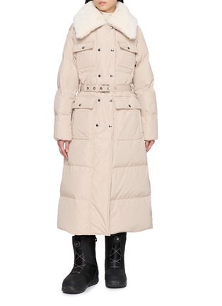 Main View - Click To Enlarge - FUSALP - Vlavi Faux Fur Collar Belted Down Coat