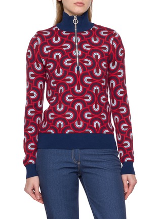 Main View - Click To Enlarge - FUSALP - Pilule Half Zip Knit Sweater