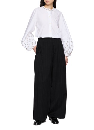 Figure View - Click To Enlarge - JUPE BY JACKIE - Chester Hand Embroidered Cotton Shirt