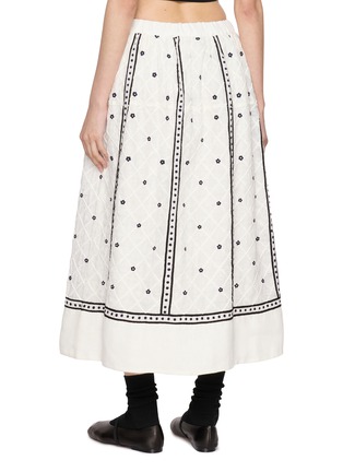 Back View - Click To Enlarge - JUPE BY JACKIE - Brawler Hand Embroidered Linen Maxi Skirt