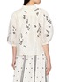 Back View - Click To Enlarge - JUPE BY JACKIE - Harlow Balloon Sleeve Hand Embroidered Silk Linen Shirt