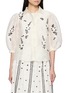 JUPE BY JACKIE Harlow Balloon Sleeve Hand Embroidered Silk Linen Shirt