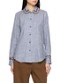 JUPE BY JACKIE Wattle Chequered Hand Embroidered Linen Shirt