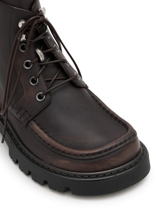 Detail View - Click To Enlarge - LOEWE - Sierra Leather Combat Ankle Boots