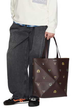 Figure View - Click To Enlarge - LOEWE - Cats XL Puzzle Fold Leather Tote Bag