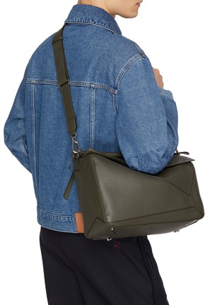 Front View - Click To Enlarge - LOEWE - Large Puzzle Grained Leather Bag