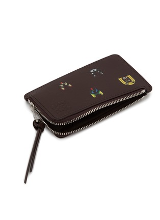 Detail View - Click To Enlarge - LOEWE - Cats Leather Coin Cardholder