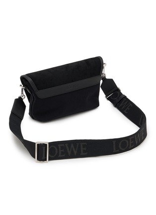Detail View - Click To Enlarge - LOEWE - Mini Flex Canvas Suede Messenger Bag